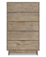 Oliah Natural Tone Wood 5-Drawer Chest