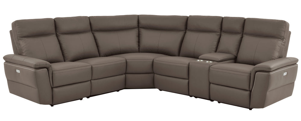 Olympia 6-Pc Raisin Power Recliner Sectional Sofa