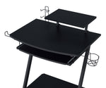 Ordrees Black Wood/Metal Gaming Table with Keyboard Tray