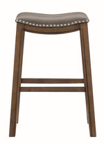 Ordway Brown Faux Leather/Wood Pub Stool