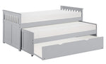 Orion Gray Wood Twin Bed with Two Trundles