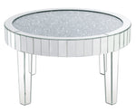 Ornat Mirrored Coffee Table with Faux Diamonds