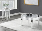 Ornat Mirrored End Table with Faux Diamonds