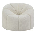 Osmash White Teddy Sherpa Tufted Chair