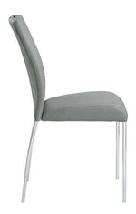 Pagan 2 Gray PU Leather/Metal Side Chairs