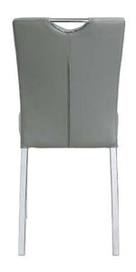 Pagan 2 Gray PU Leather/Metal Side Chairs