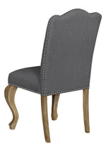 Paget 2 Gray Fabric/Rustic Oak Side Chairs