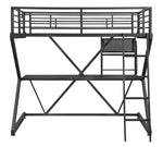 Parkview Contemporary Black Metal Full Workstation Loft Bed