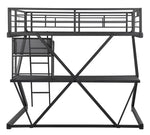 Parkview Contemporary Black Metal Full Workstation Loft Bed