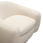 Pascal Bone Boucle Textured Fabric Swivel Chair