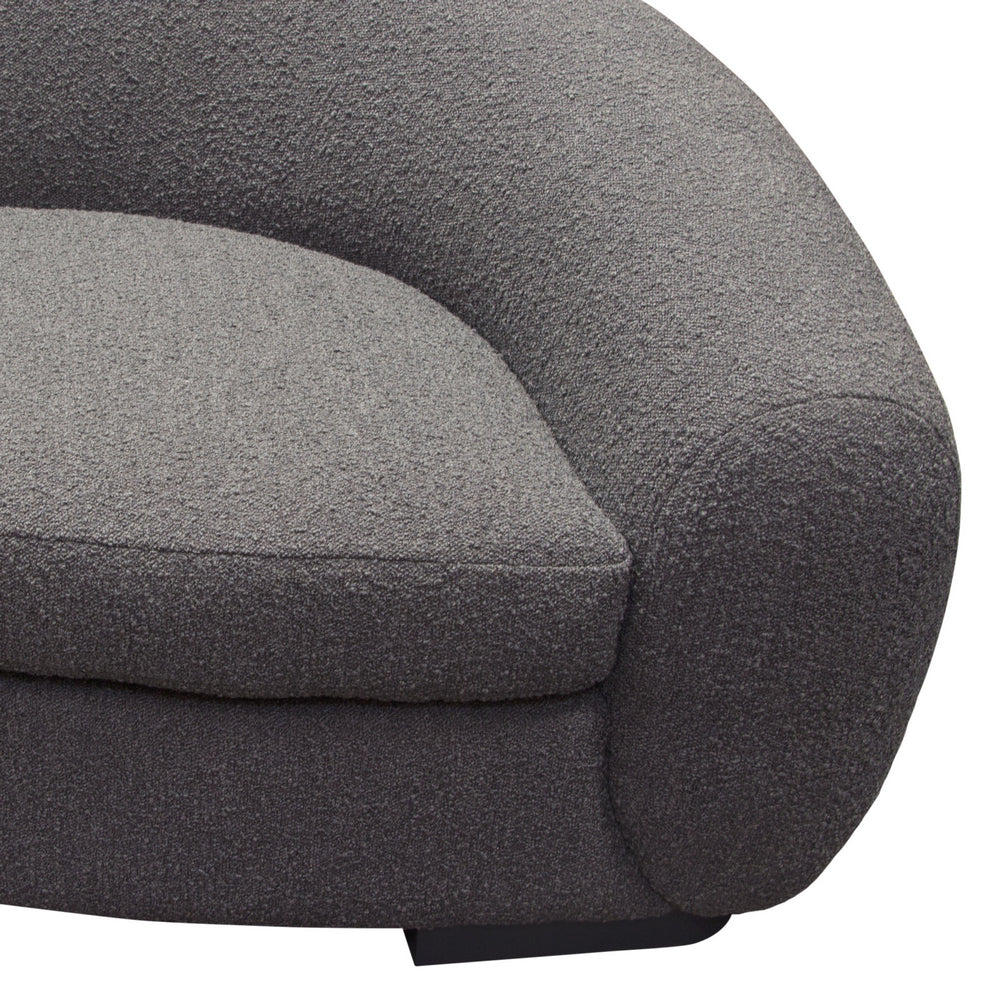 Pascal Charcoal Textured Fabric Sofa (Oversized)