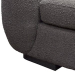 Pascal Charcoal Textured Fabric Sofa (Oversized)