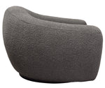 Pascal Charcoal Textured Fabric Swivel Chair