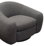 Pascal Charcoal Textured Fabric Swivel Chair