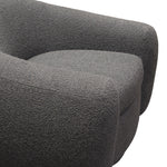 Pascal Charcoal Textured Fabric Swivel Chair