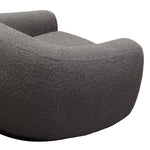 Pascal Charcoal Textured Fabric Swivel Chair