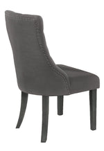 Paula 2 Gray Linen/Wood Side Chairs