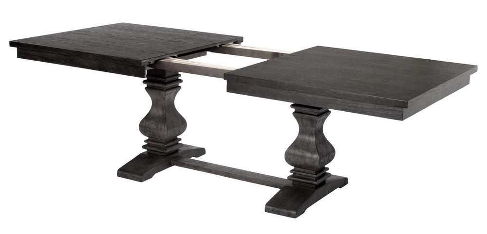 Paula 7-Pc Beige Wood/Linen Dining Table Set