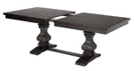 Paula 9-Pc Gray Wood/Linen Dining Table Set