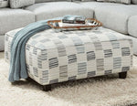 Pelham Stripe Multi Soft Weave Fabric Ottoman