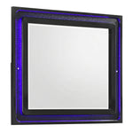 Penelope Black Wood Frame Dresser Mirror with LED Lighting