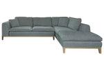 Persia 2-Pc Grey Woven Fabric RAF Sectional (Oversized)