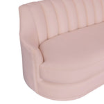 Peyton Blush Velvet Channel Tufted Sofa