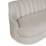 Peyton Light Grey Velvet Channel Tufted Sofa