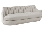 Peyton Light Grey Velvet Channel Tufted Sofa