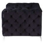 Phifina Black Velvet Tufted Chair