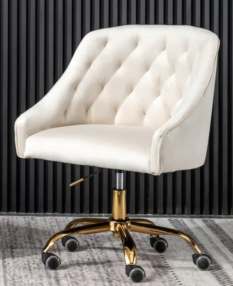 Phile Cream/Gold Office Chair