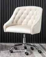 Phile Cream/Silver Office Chair