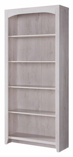 Pietra White Oak Wood Bookcase with 5 Shelves