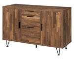 Pinacle Walnut Wood 3-Drawer Accent Cabinet