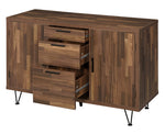 Pinacle Walnut Wood 3-Drawer Accent Cabinet