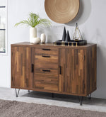 Pinacle Walnut Wood 3-Drawer Accent Cabinet