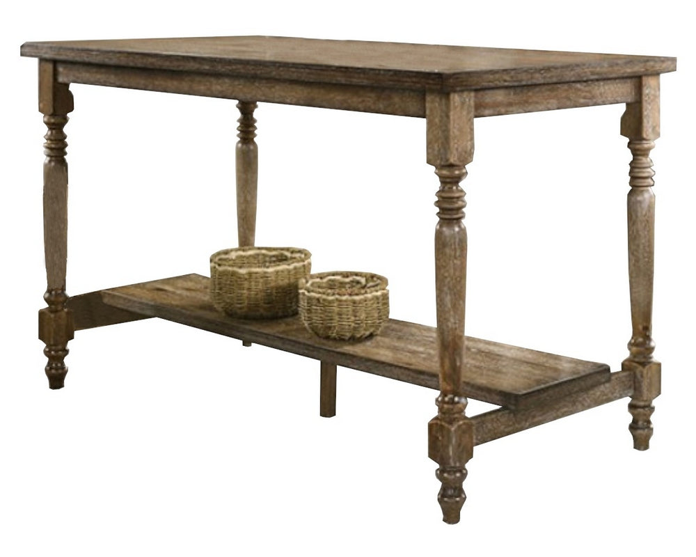 Plankinton Rustic Oak Counter Height Table