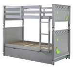 Powell Silver Wood Twin Bunk Bed with Trundle