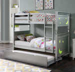 Powell Silver Wood Twin Bunk Bed with Trundle