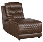 Putnam 6-Pc Brown LAF Power Recliner Sectional Sofa