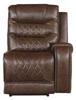 Putnam 6-Pc Brown LAF Power Recliner Sectional Sofa