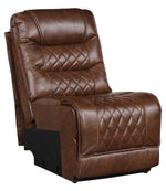 Putnam 6-Pc Brown Microfiber Power Recliner Sectional