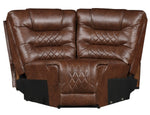 Putnam 6-Pc Brown Microfiber Power Recliner Sectional