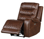 Putnam 6-Pc Brown Microfiber Power Recliner Sectional