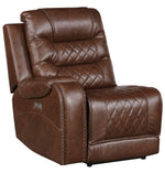 Putnam 6-Pc Brown RAF Power Recliner Sectional Sofa