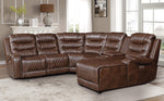 Putnam 6-Pc Brown RAF Power Recliner Sectional Sofa