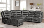 Putnam 6-Pc Gray LAF Power Recliner Sectional Sofa