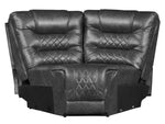 Putnam 6-Pc Gray Microfiber Power Recliner Sectional