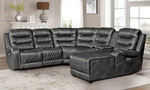 Putnam 6-Pc Gray RAF Power Recliner Sectional Sofa