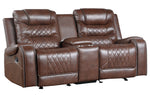 Putnam Brown Microfiber Manual Recliner Loveseat